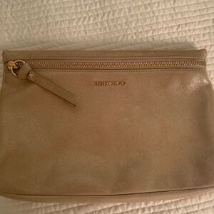 Jimmy Choo Gold Leather Clutch